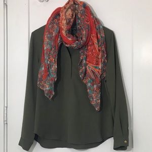 Olive green blouse